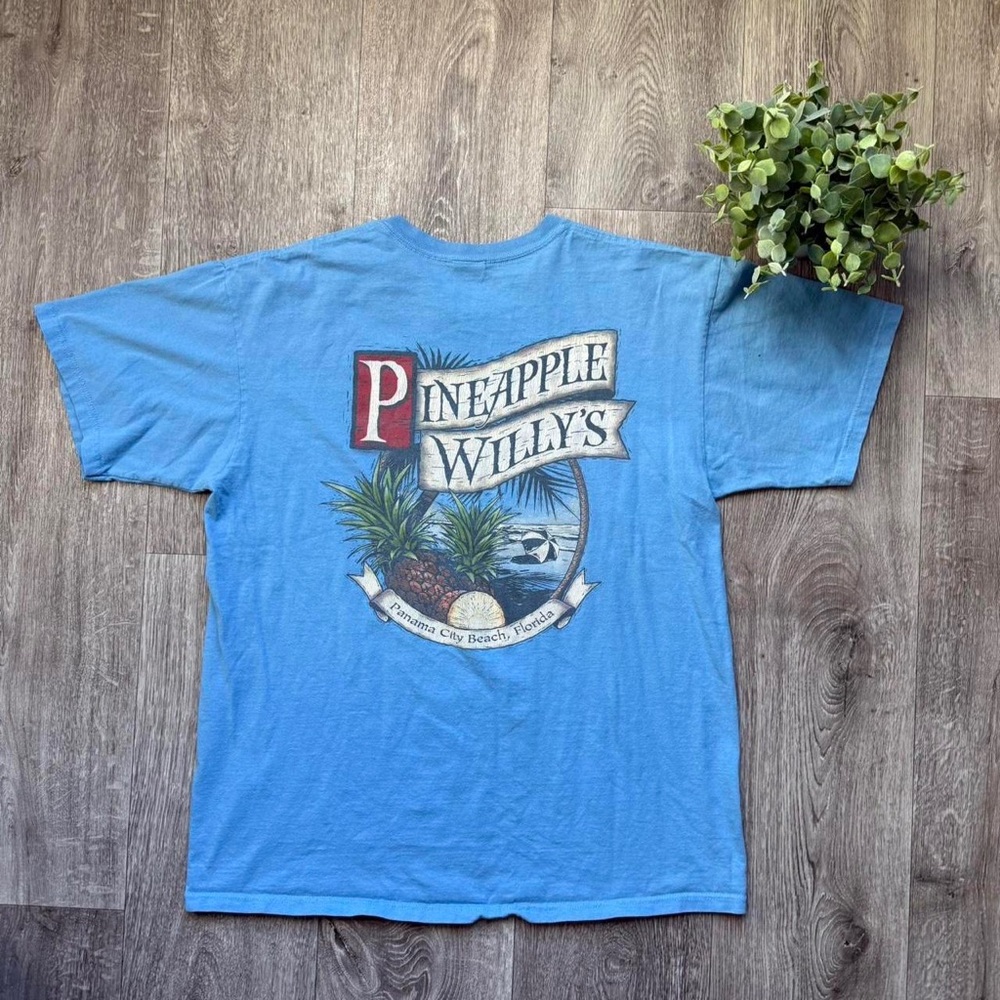Pineapple Willy's Blue Graphic Tee